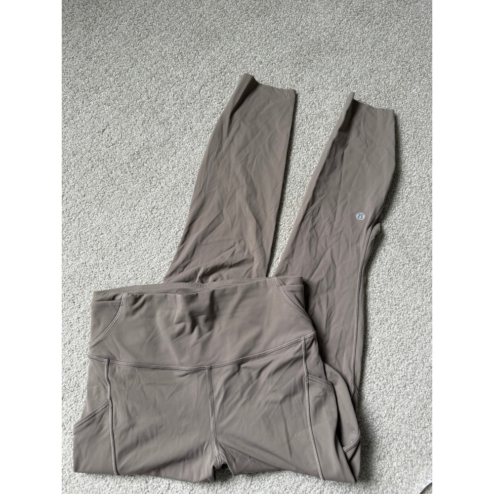 Lululemon Fast and Free High-Rise Tight Warm Ash Grey Taupe Size 6 W5FARS